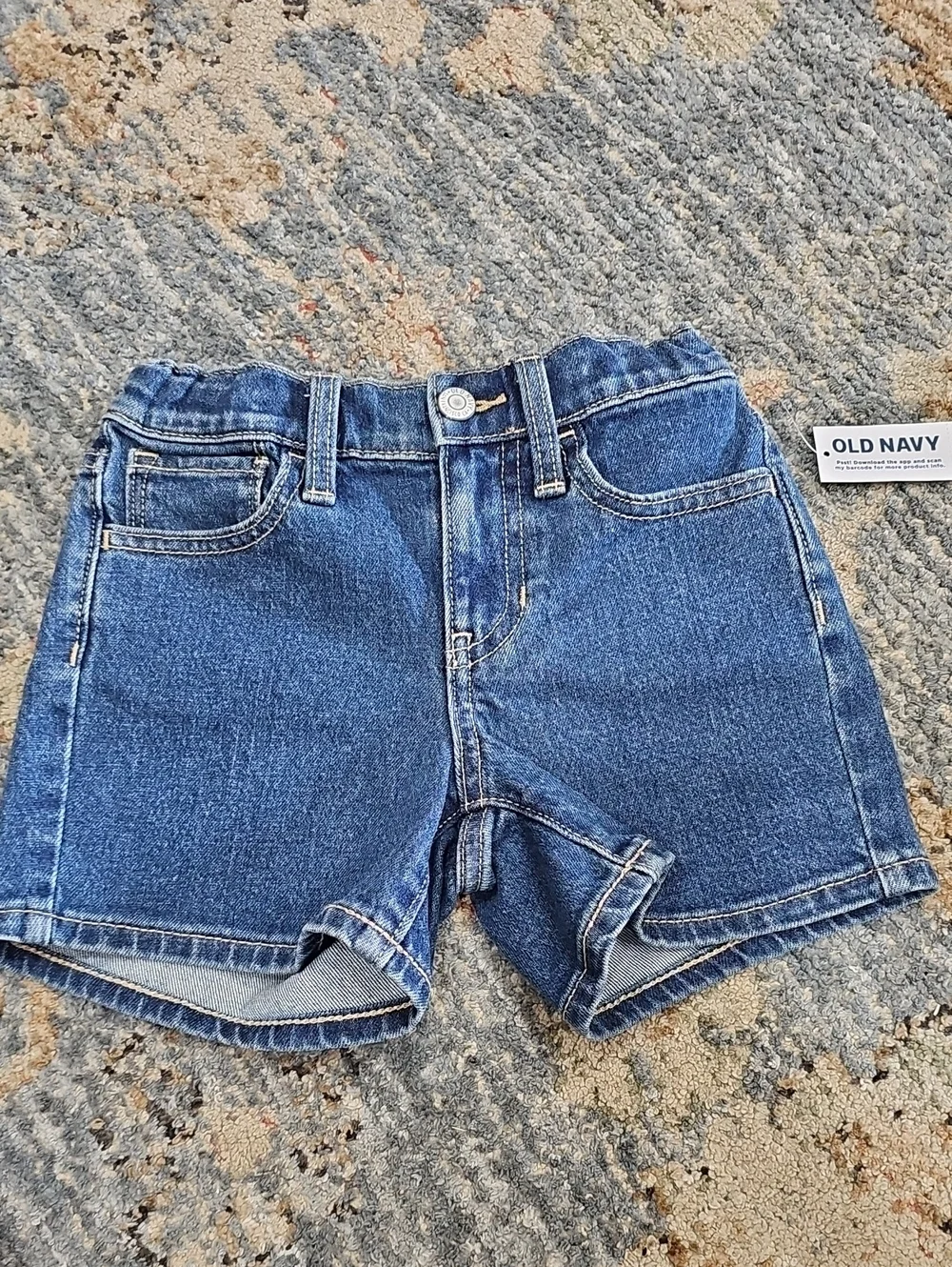 Old Navy Girls Blue Denim Elastic Waist Shorts
